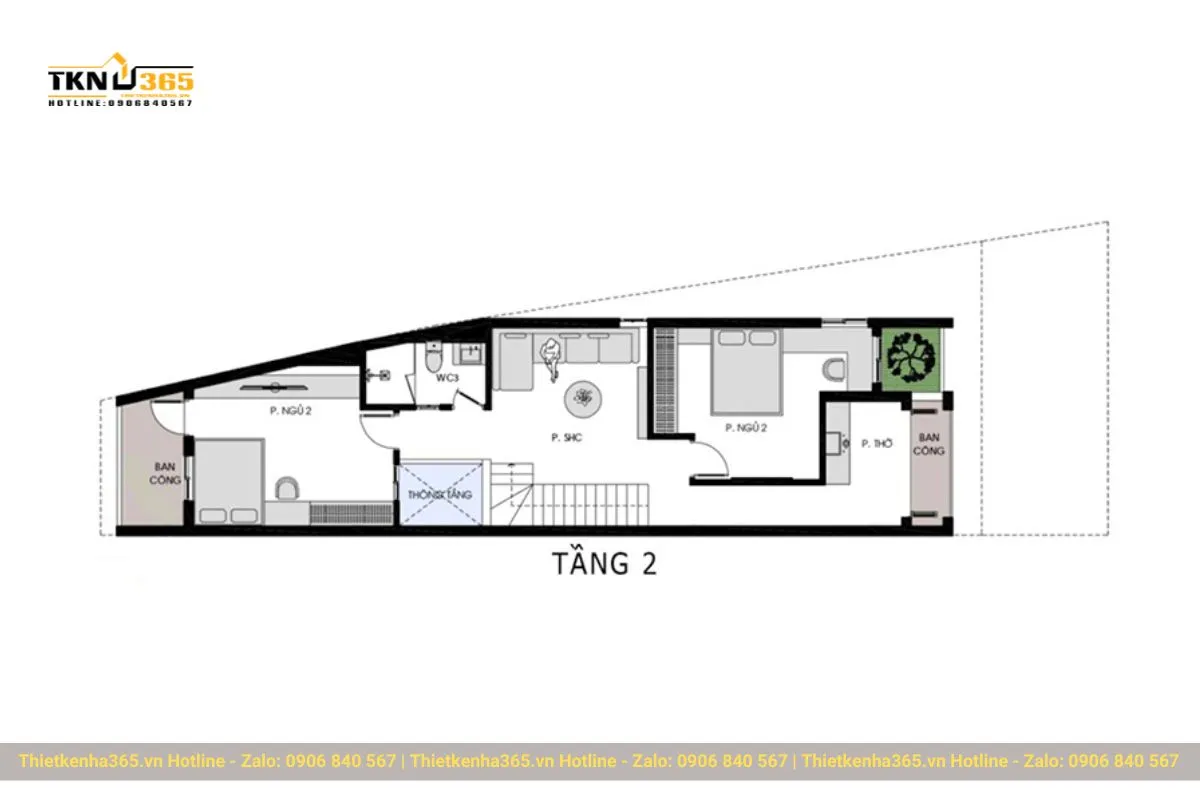 Tư vấn công năng nhà 2 tầng 70m2