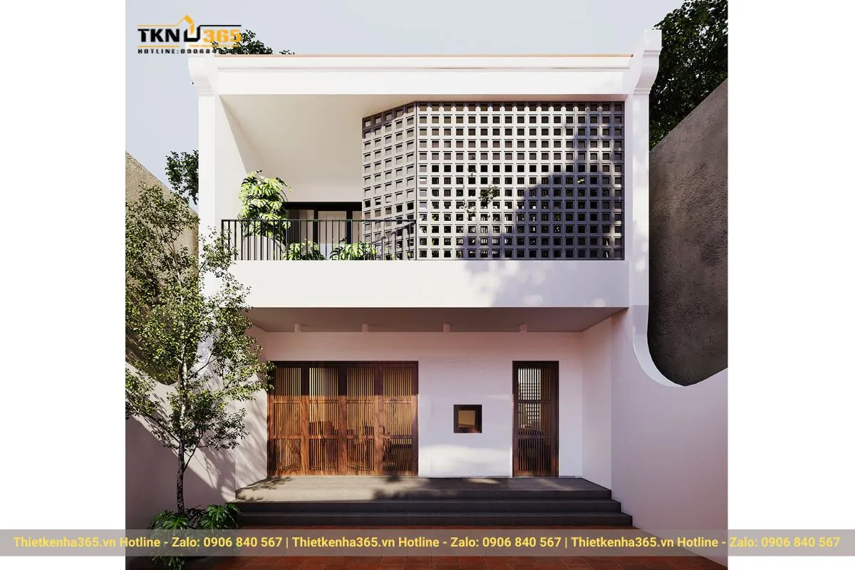 Mẫu nhà vuông 2 tầng 70m2