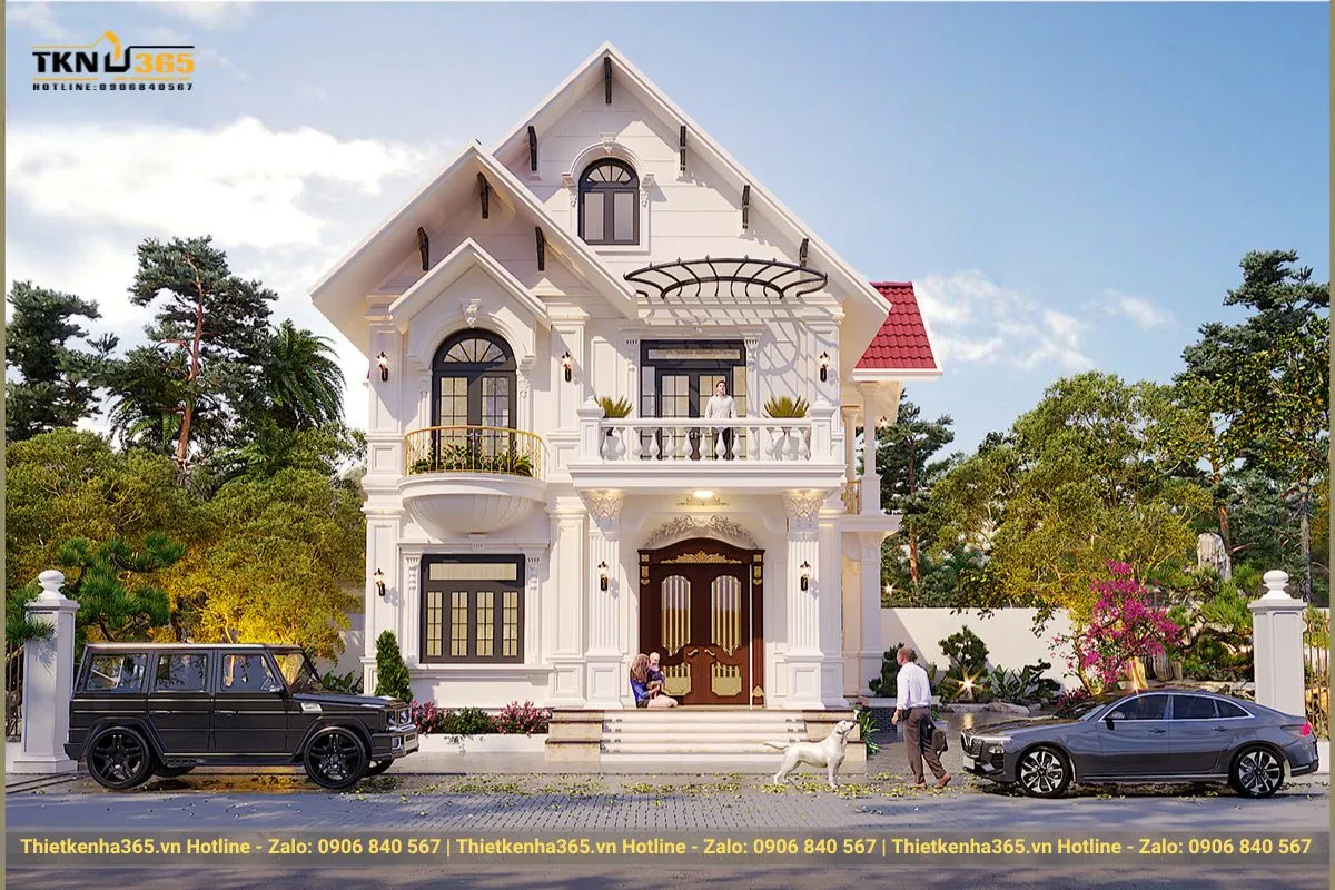 Mẫu nhà 2 tầng mái Thái