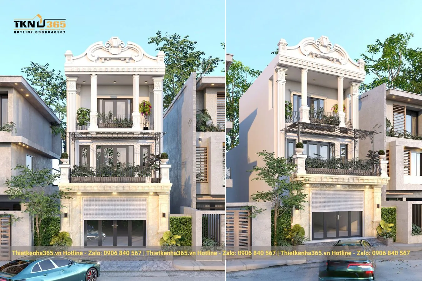 Mẫu nhà phố 3 tầng mặt tiền 7m
