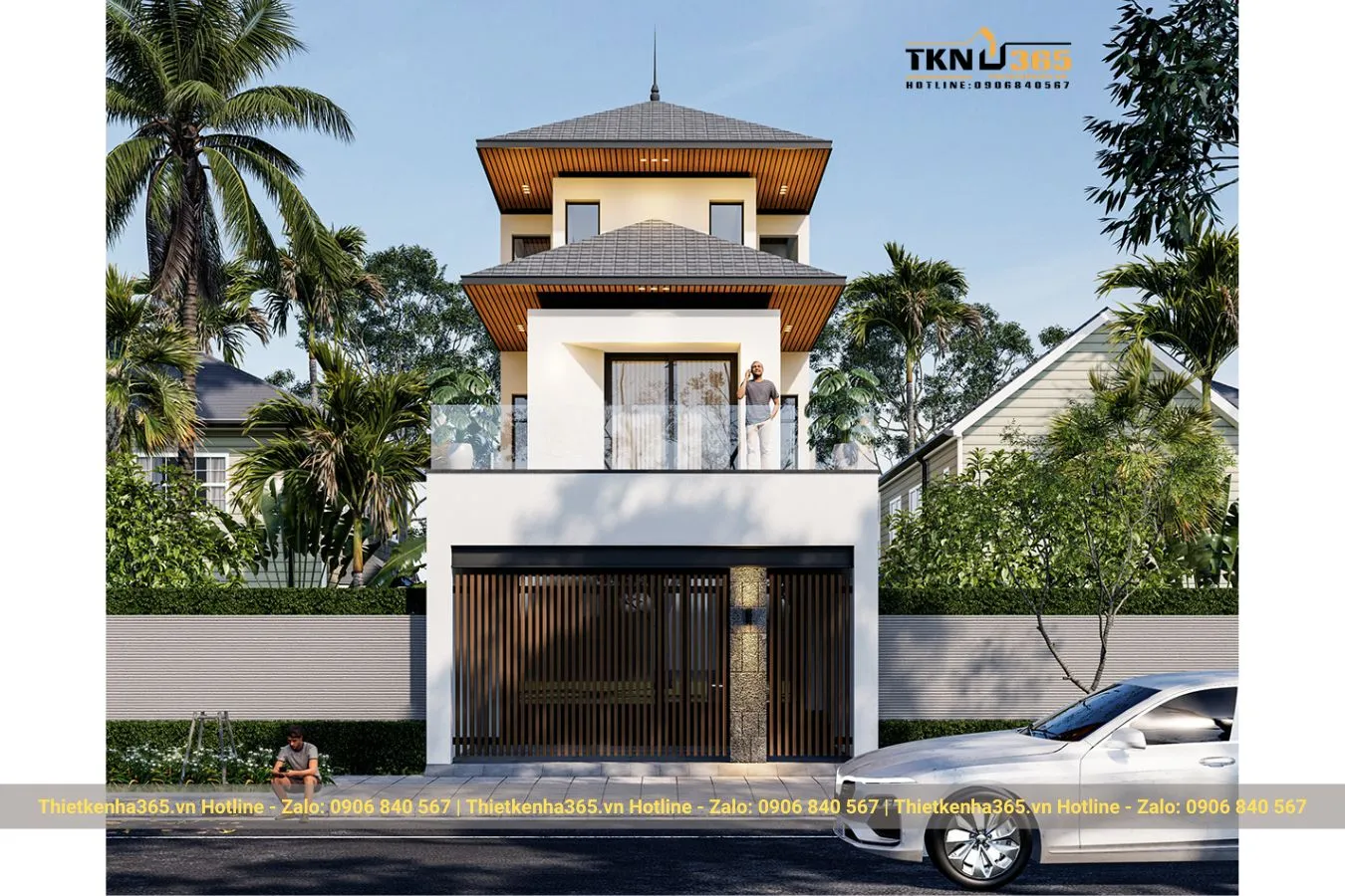 Mẫu nhà phố 3 tầng mặt tiền 7m
