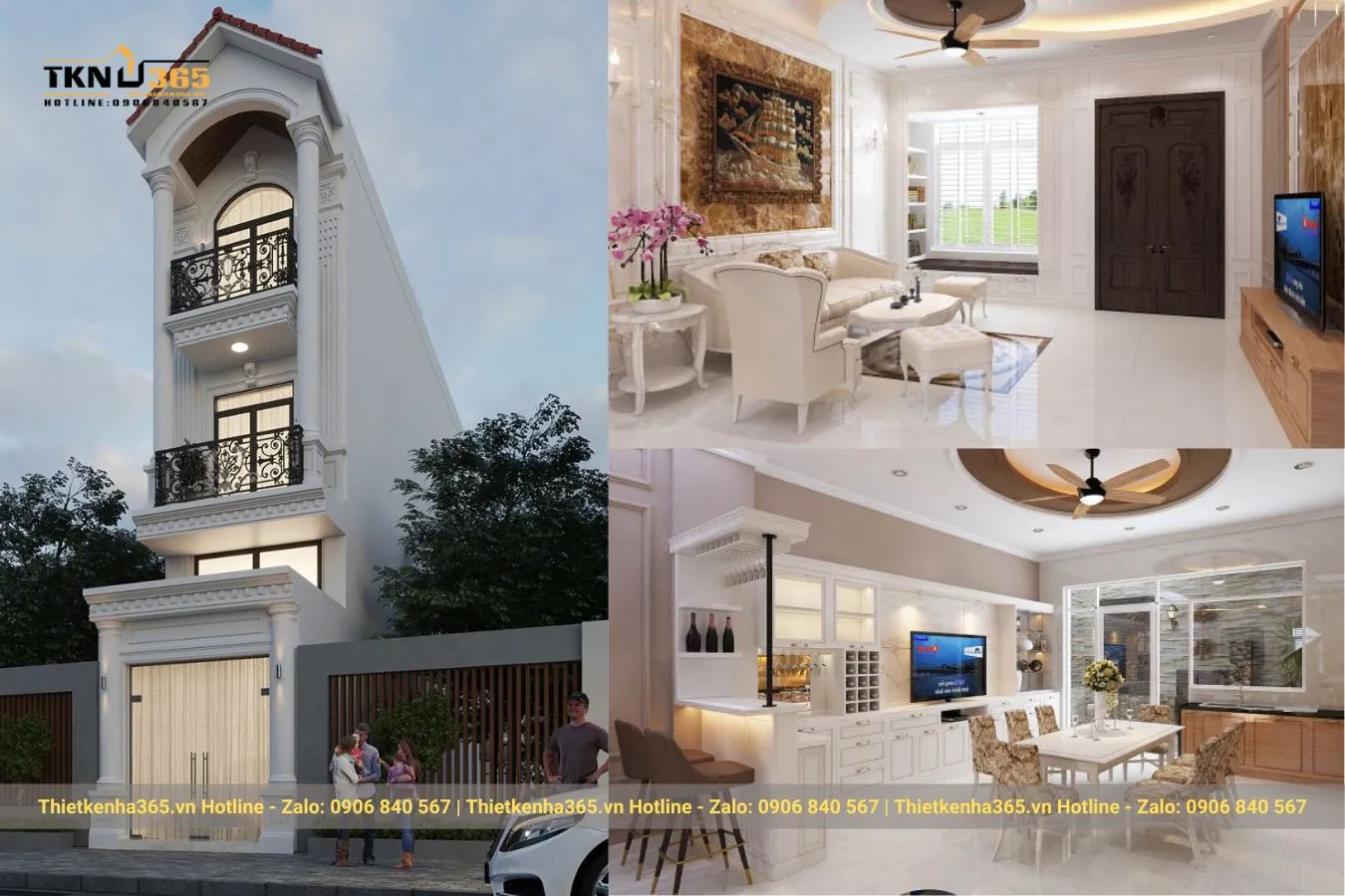 Mẫu thiết kế nhà 3 tầng 1 tum
