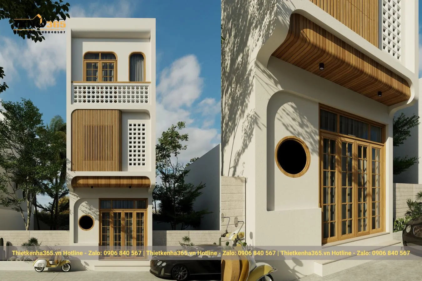 Mẫu nhà 3 tầng mặt tiền 4m