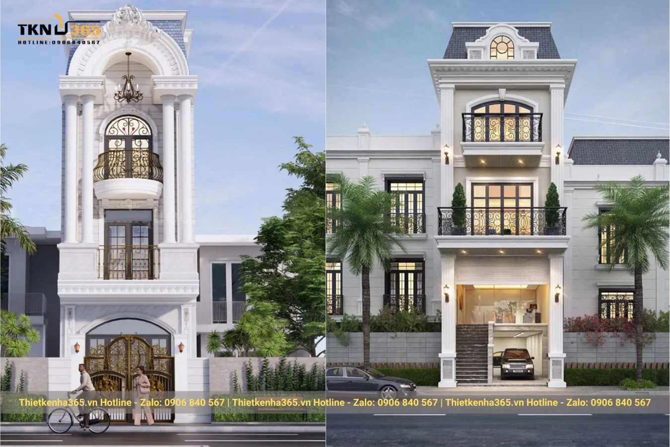 Nhà phố 3 tầng kiểu Pháp
