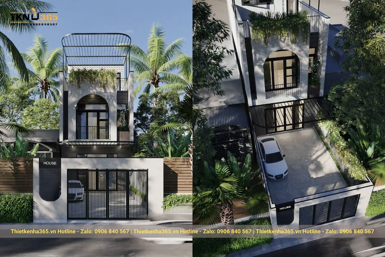 Nhà phố 3 tầng có sân để ô tô
