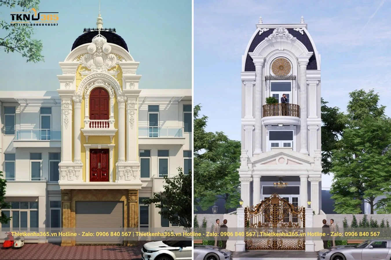 Nhà phố 3 tầng kiểu Pháp