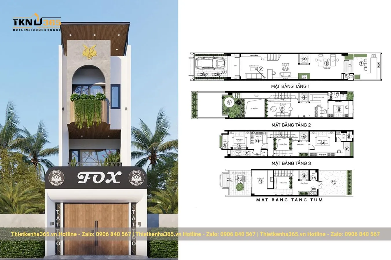 Nhà phố 3 tầng kết hợp kinh doanh
