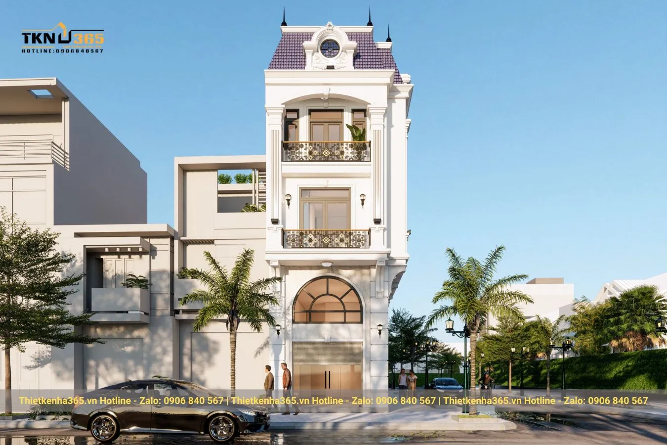 Mẫu thiết kế nhà 3 tầng 1 tum
