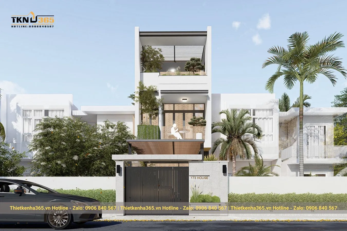 Mẫu nhà phố 3 tầng mặt tiền 6m