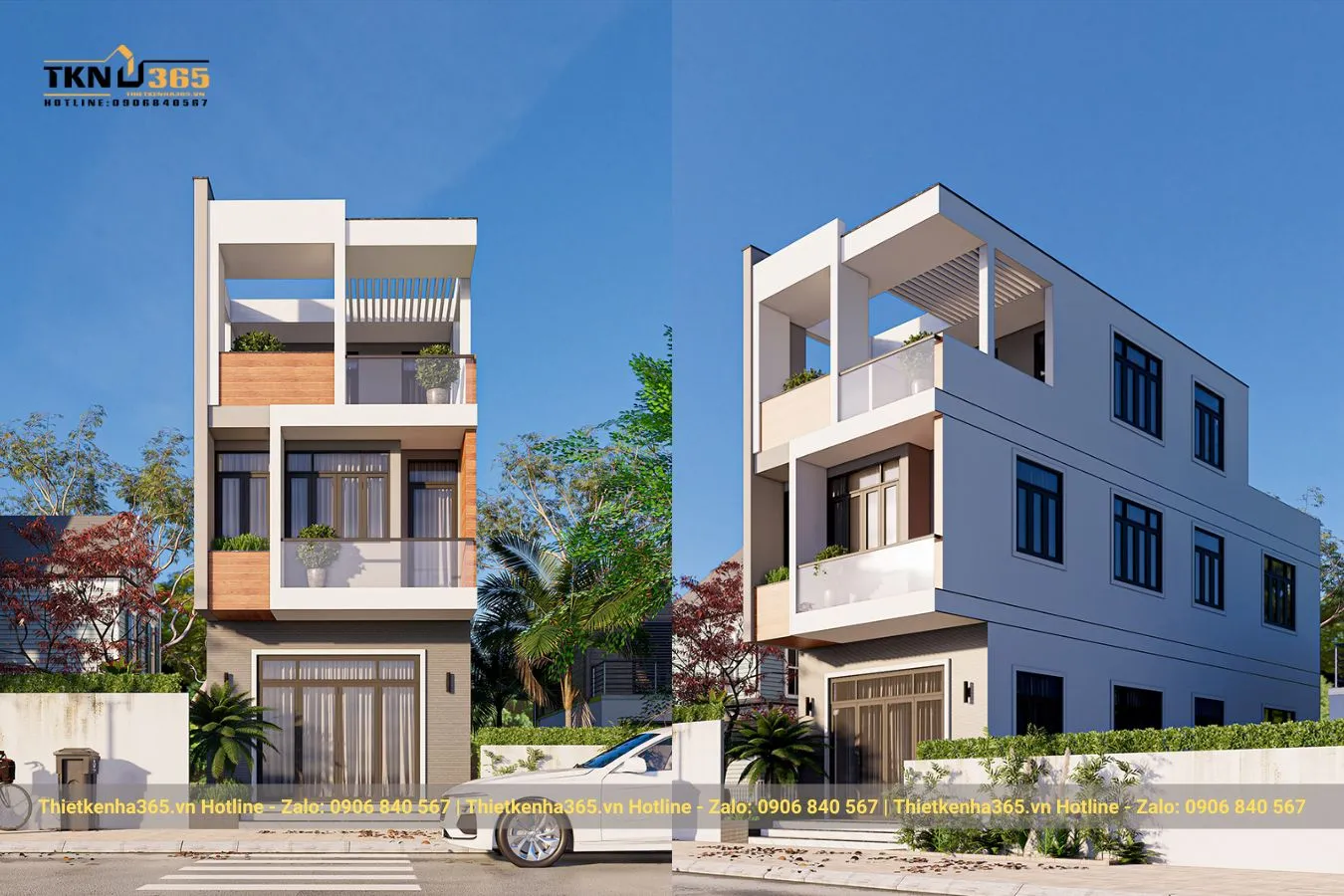 Thiết kế nhà phố 3 tầng mặt tiền 6m
