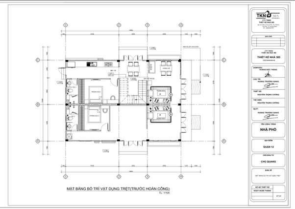 Tham khảo một số bản vẽ thiết kế nhà phố của Công ty Thiết Kế Nhà 365
