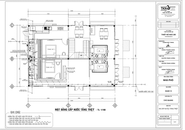 Tham khảo một số bản vẽ thiết kế nhà phố của Công ty Thiết Kế Nhà 365

