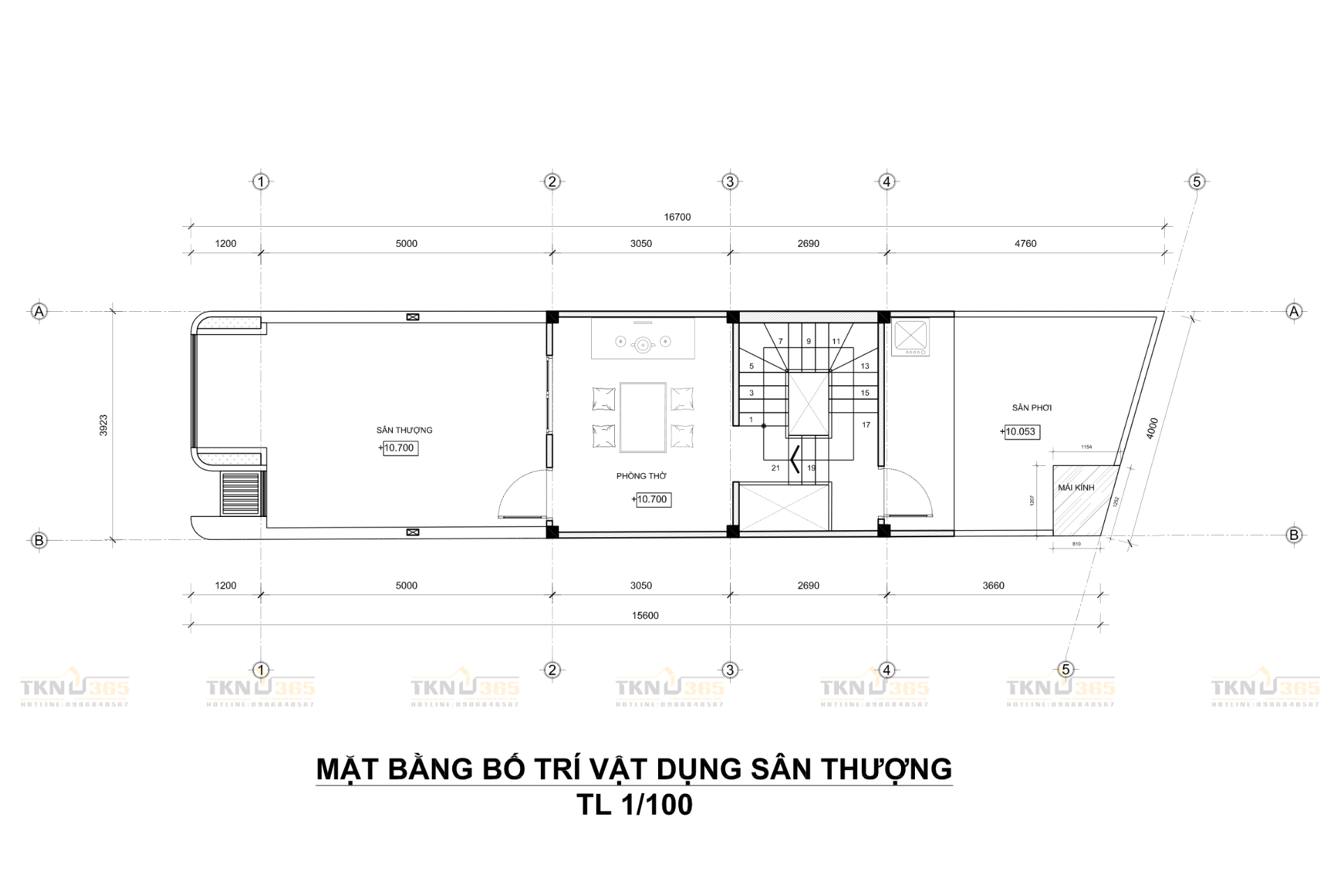 Mặt bằng tầng 3 của nhà chị Loan