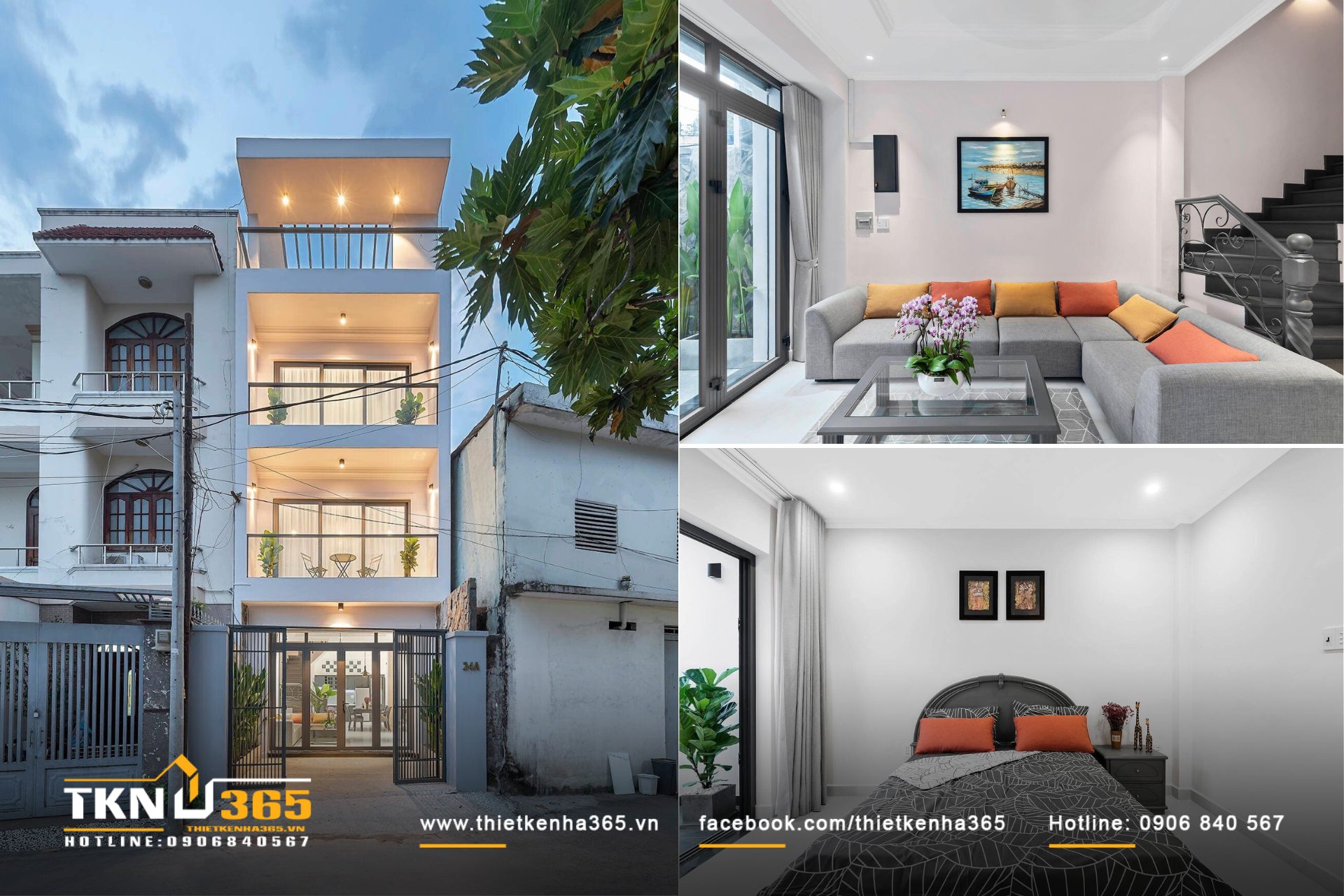 Nhà 3 tầng 1 tum của chị An tại Đồng Nai 