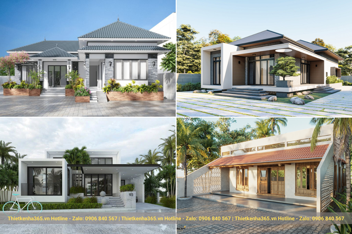 Thiết kế biệt thự 1 tầng cần chú trọng kiến trúc