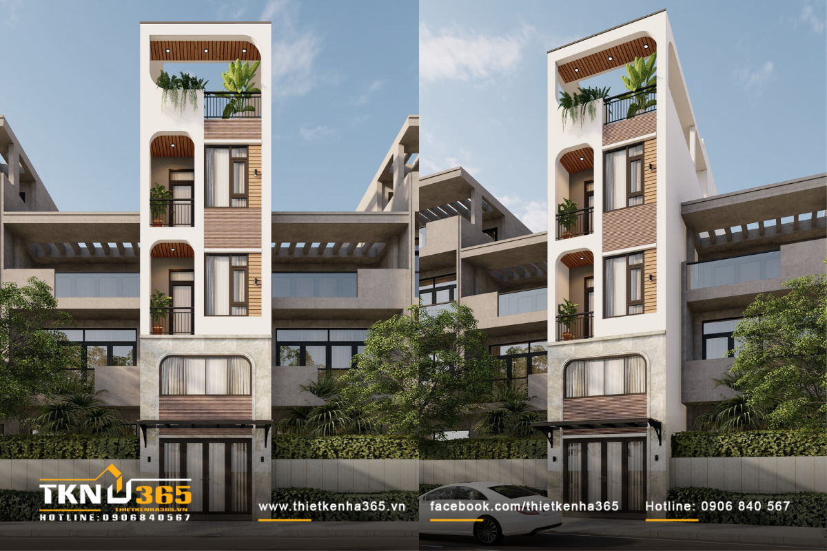 Mẫu nhà phố 5 tầng mặt tiền 3m
