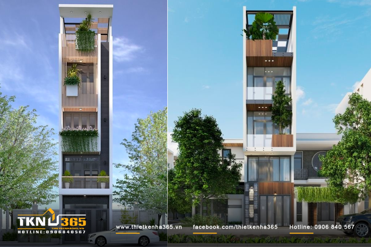 Mẫu nhà phố 5 tầng mặt tiền 4m