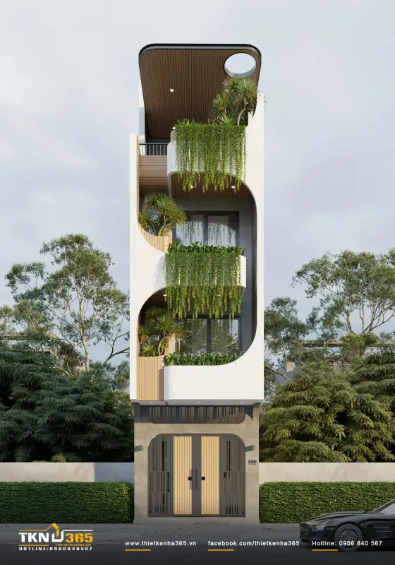 Mẫu nhà phố 4 tầng mặt tiền ngang 4m