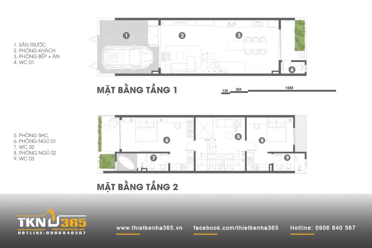 Mẫu nhà phố 4 tầng có 4 phòng ngủ