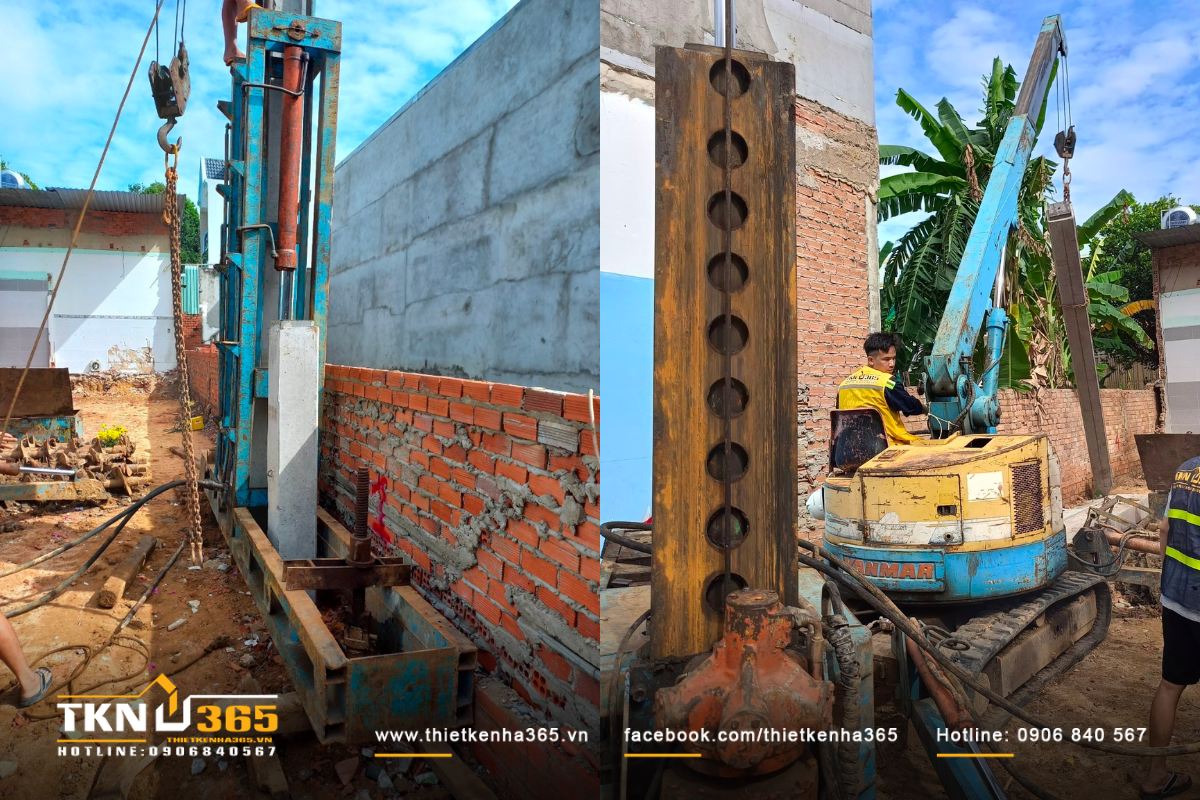 Ép cọc bê tông giúp gia tăng độ chịu tải của móng nhà