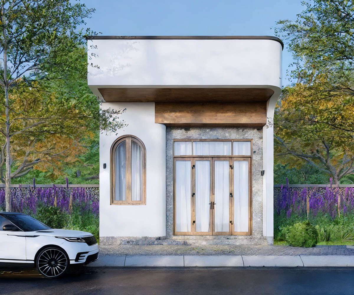 Mẫu thiết kế nhà 30m2 1 tầng ở nông thôn.