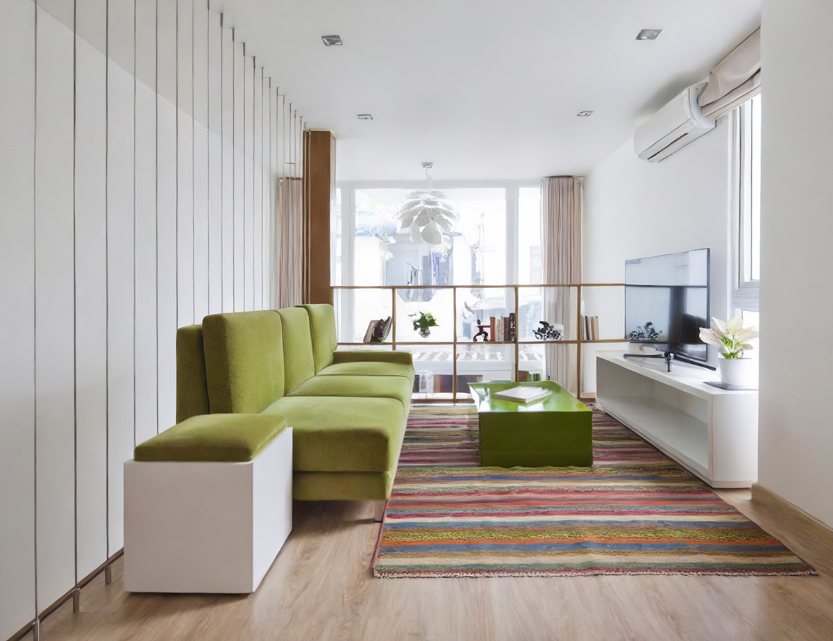 Sử dụng gam màu sáng sẽ rất dễ dàng trong việc kết hợp với các nội thất trong nhà bạn