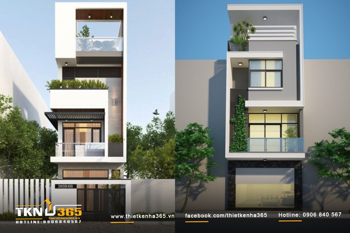 Mẫu nhà đẹp 3 phòng ngủ mái bằng hiện đại