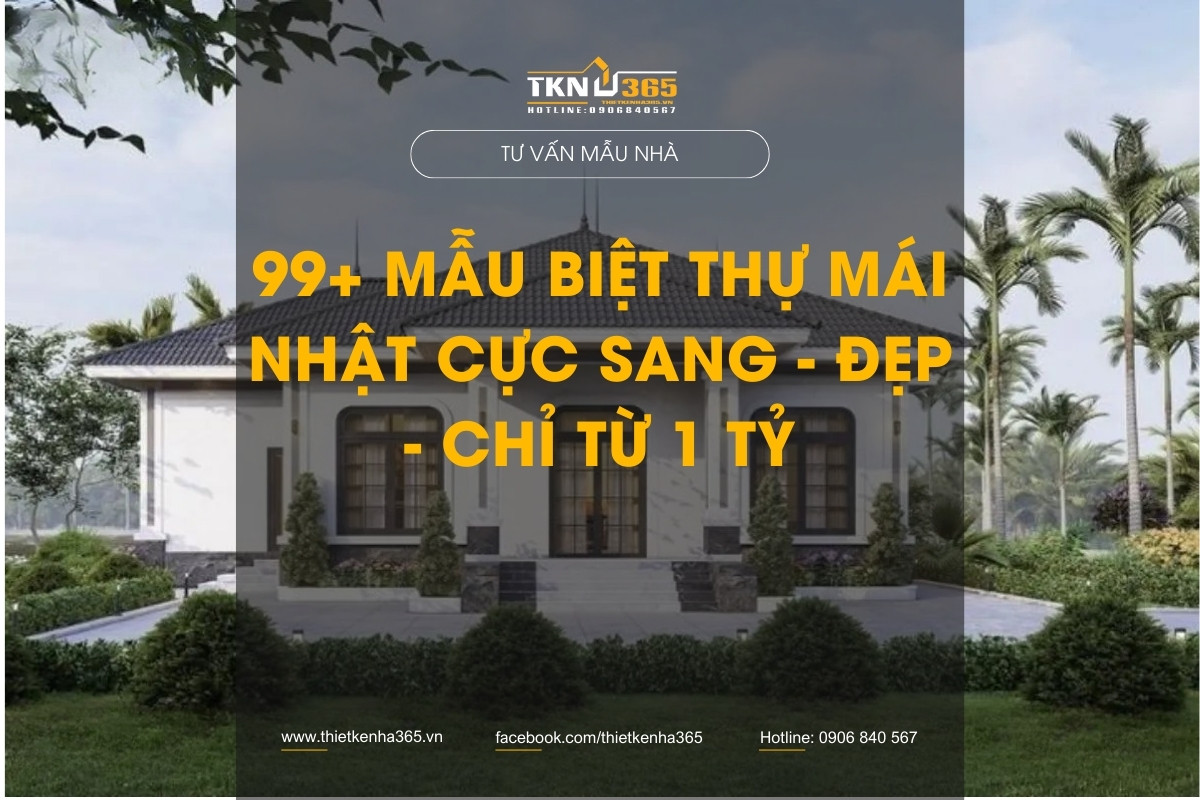 mẫu biệt thự mái Nhật