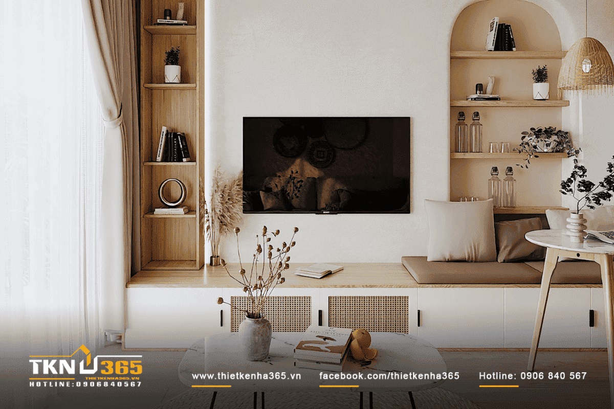 Ph&ograve;ng kh&aacute;ch nhỏ xinh với &aacute;nh s&aacute;ng tự nhi&ecirc;n tr&agrave;n ngập v&agrave; gam m&agrave;u ấm &aacute;p, gần gũi