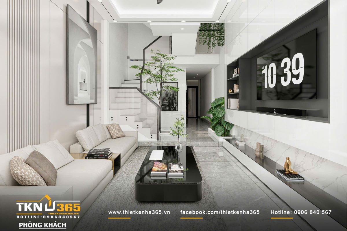 Tone x&aacute;m chủ đạo tạo n&ecirc;n kh&ocirc;ng gian hiện đại