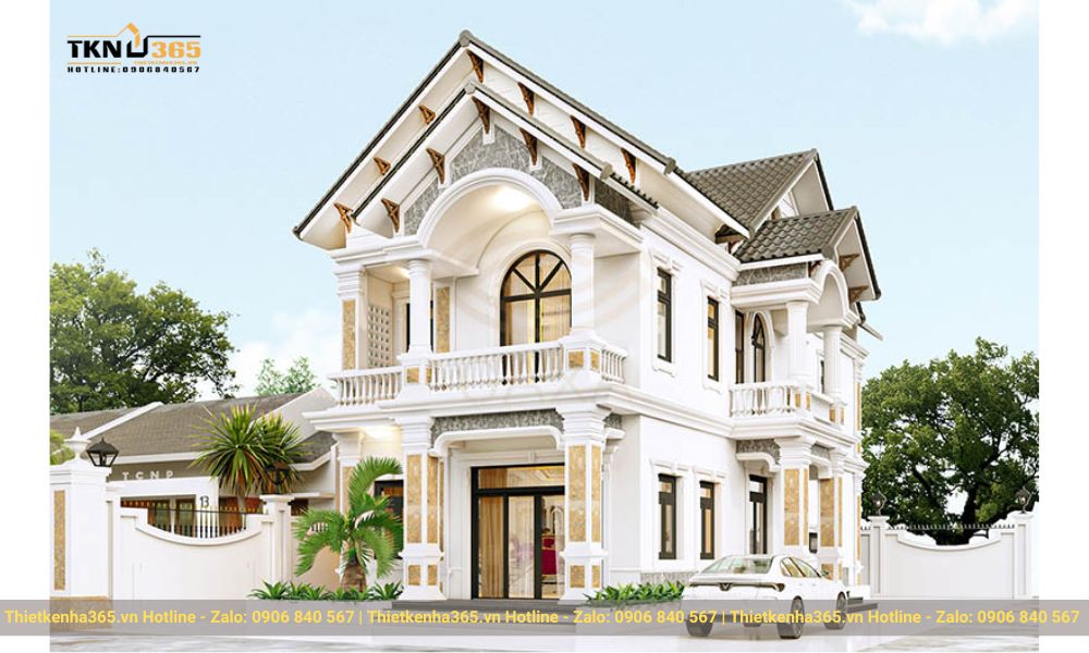 Thiết Kế Nhà 365 - Đơn vị thiết kế biệt thự 2 tầng mái Thái chuyên nghiệp