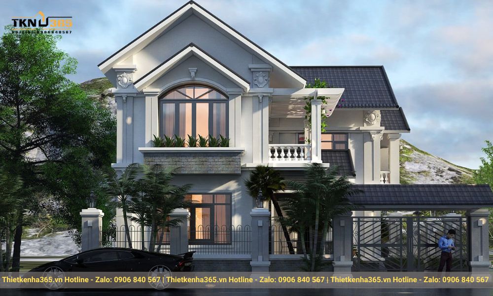 Mẫu thiết kế biệt thự 2 tầng mái Thái đẹp, sang trọng được yêu thích hiện nay