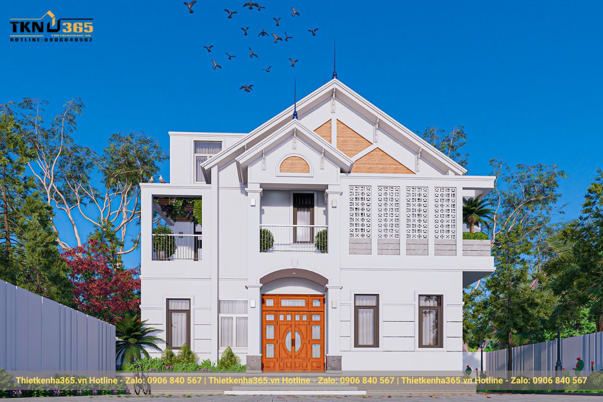 Biệt thự m&aacute;i Th&aacute;i vững chắc, ki&ecirc;n cố gi&uacute;p tr&aacute;nh nắng v&agrave; tr&aacute;nh mưa theo thời gian