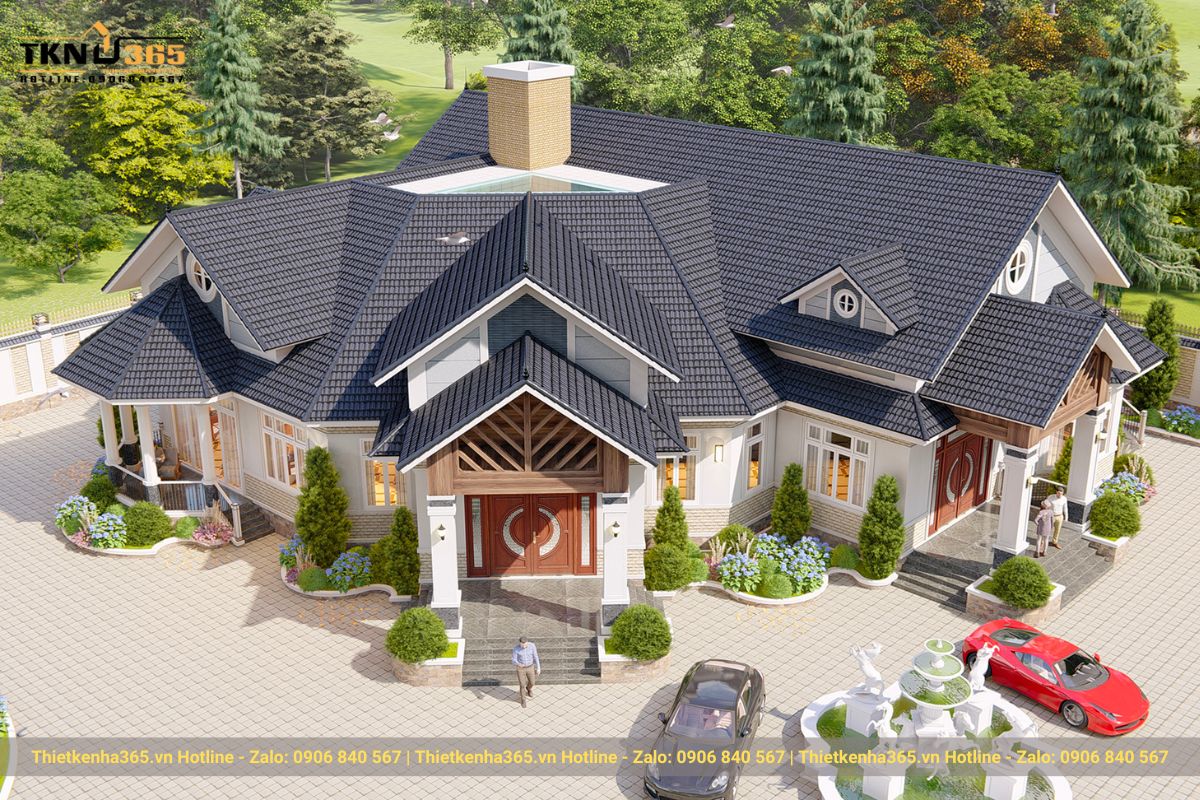 M&aacute;i Th&aacute;i c&oacute; sự bề thế nhất định l&agrave;m t&ocirc;n n&ecirc;n vẻ đẹp của căn nh&agrave;