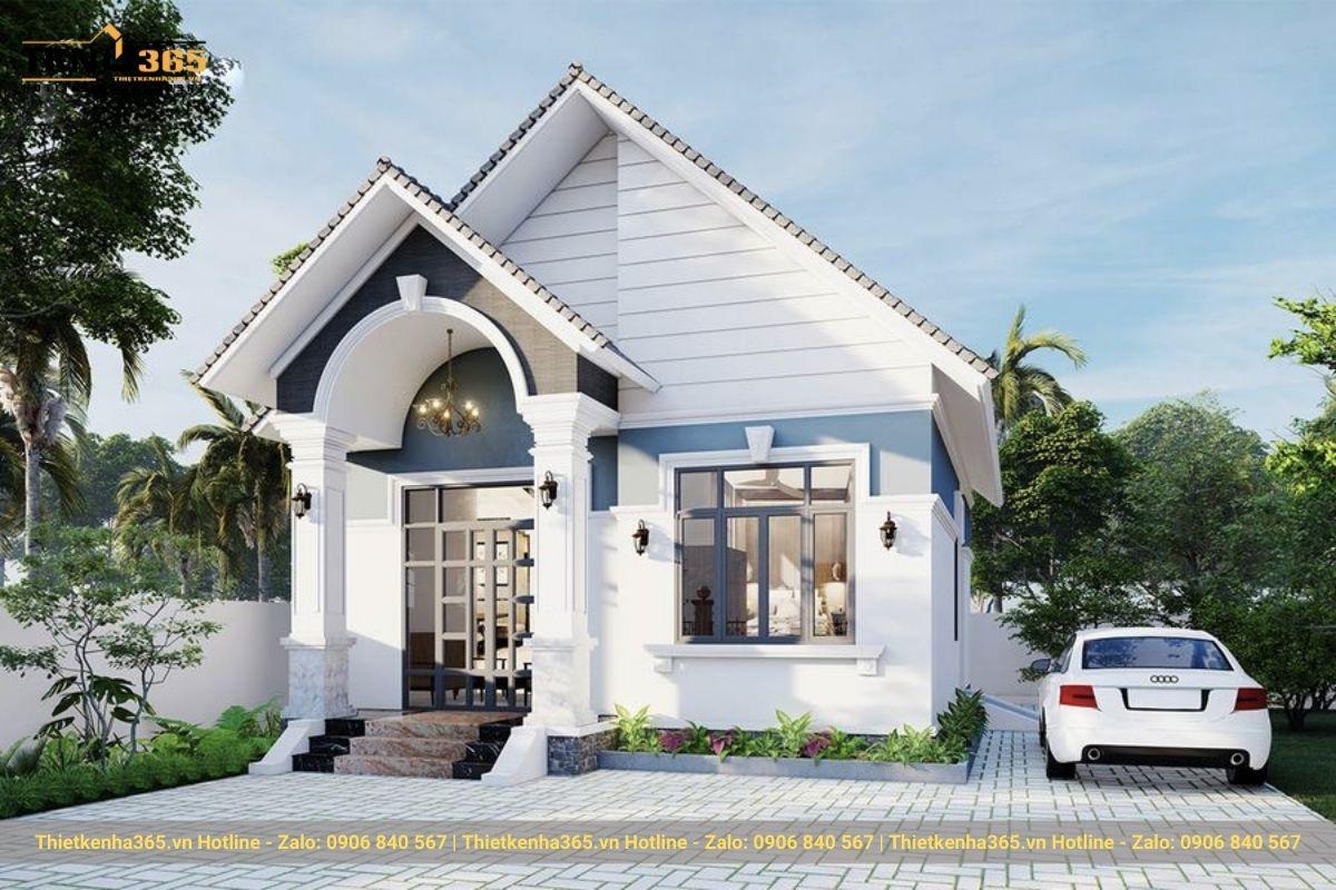 Trắng v&agrave; xanh kết hợp l&agrave; sự h&agrave;i h&ograve;a mang đến vẻ đẹp tinh tế nhưng kh&ocirc;ng k&eacute;m phần hiện đại cho ng&ocirc;i nh&agrave;