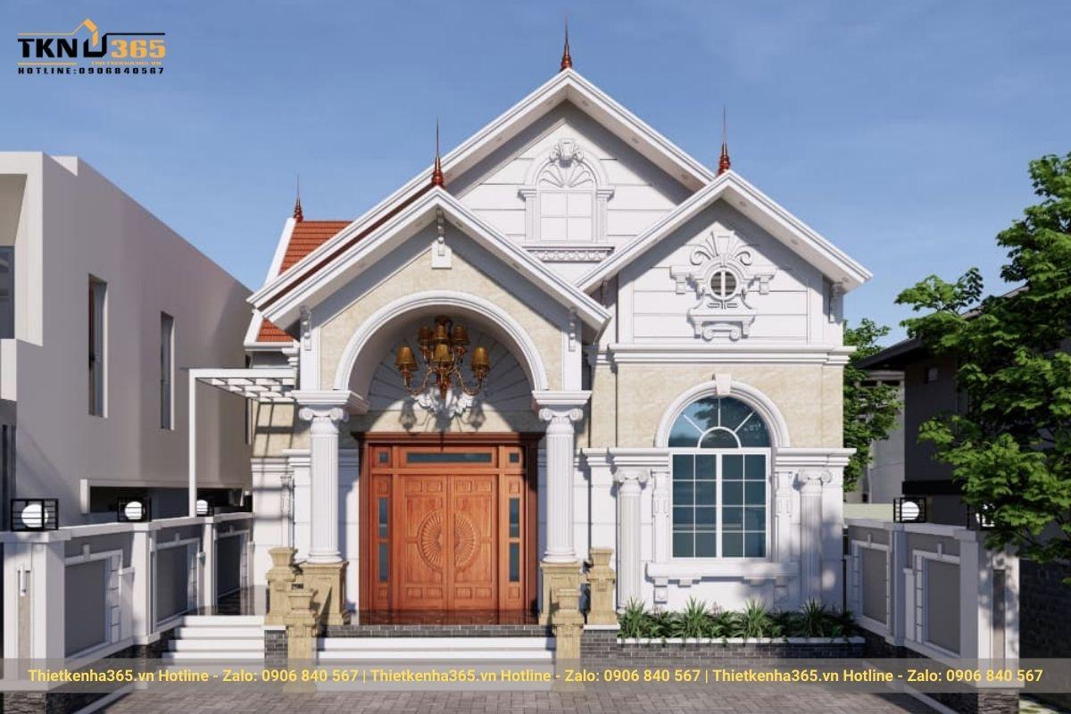 C&aacute;c đường n&eacute;t tr&ecirc;n ng&ocirc;i nh&agrave; đều đem lại sự h&agrave;i h&ograve;a, tinh tế v&agrave; độc nhất của dạng kiến tr&uacute;c cổ điển quyền qu&yacute;