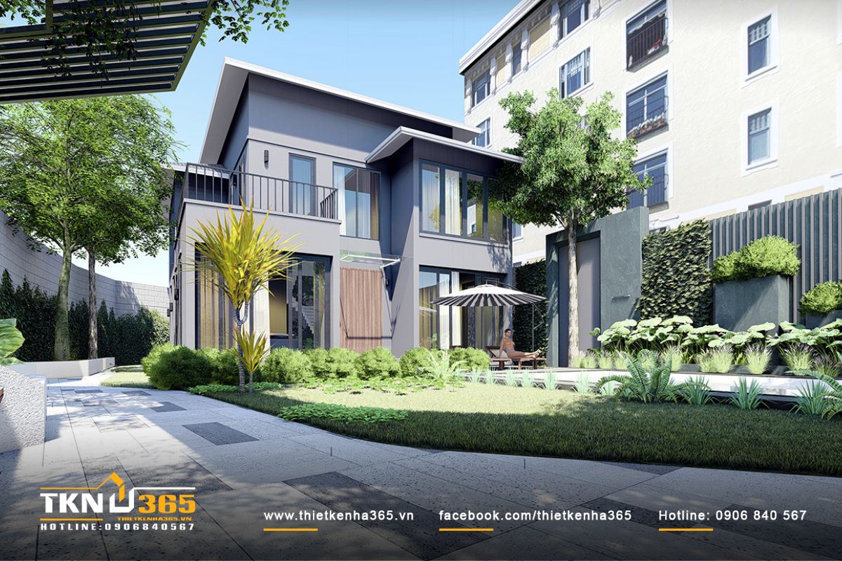 Mẫu biệt thự s&acirc;n vườn 300m2 hiện đại, kh&ocirc;ng gian rộng, tho&aacute;ng m&aacute;t