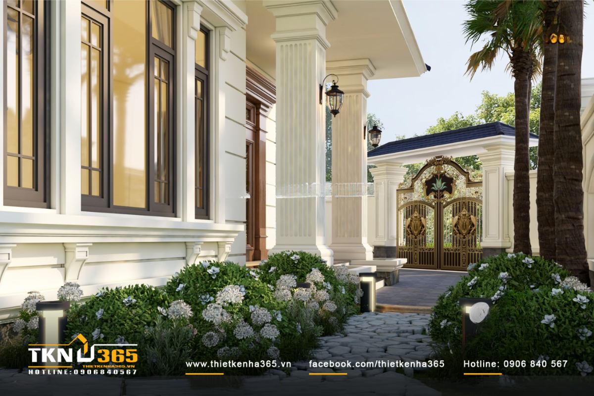 Thiết kế cảnh quan biệt thự hài hoà gần gũi