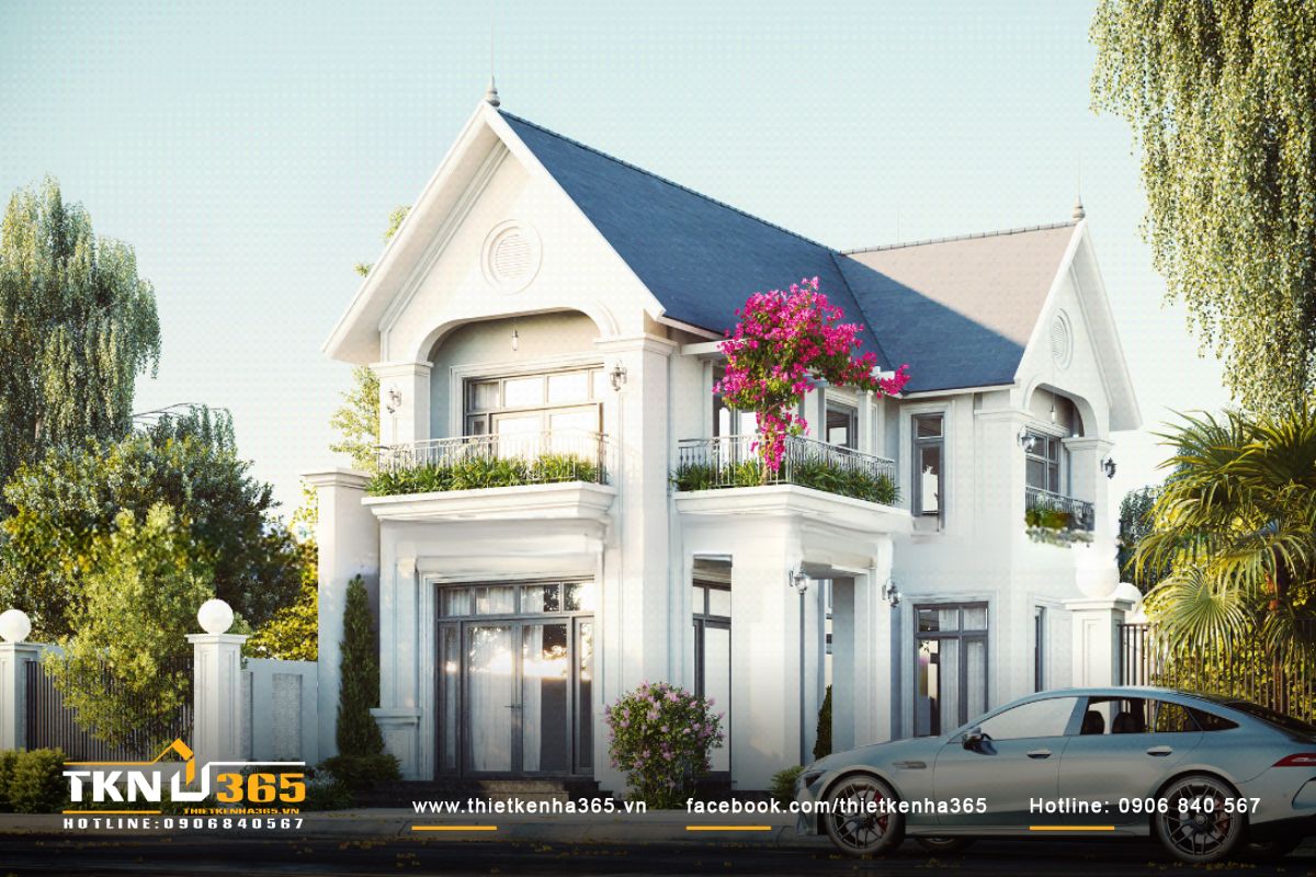 Thiết kế biệt thự 2 tầng mái ngói Thái hiện đại và sang trọng