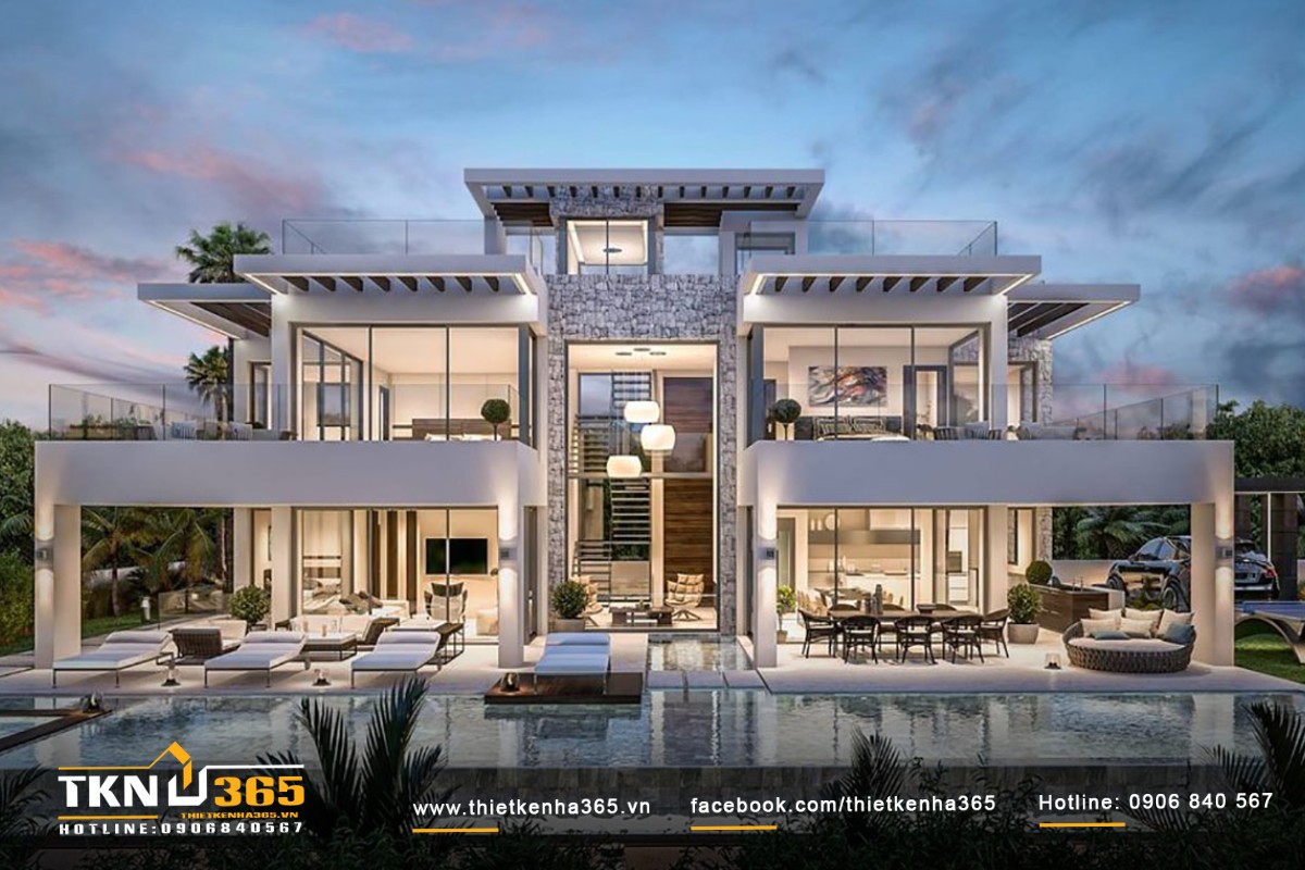 Biệt thự 500m2 nghỉ dưỡng có thiết kế thoáng mát