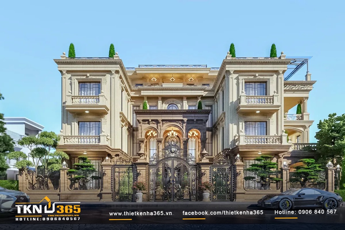 Thiết kế biệt thự 500m2 có 3 tầng mang lại giá trị thẩm mỹ cao, đẳng cấp