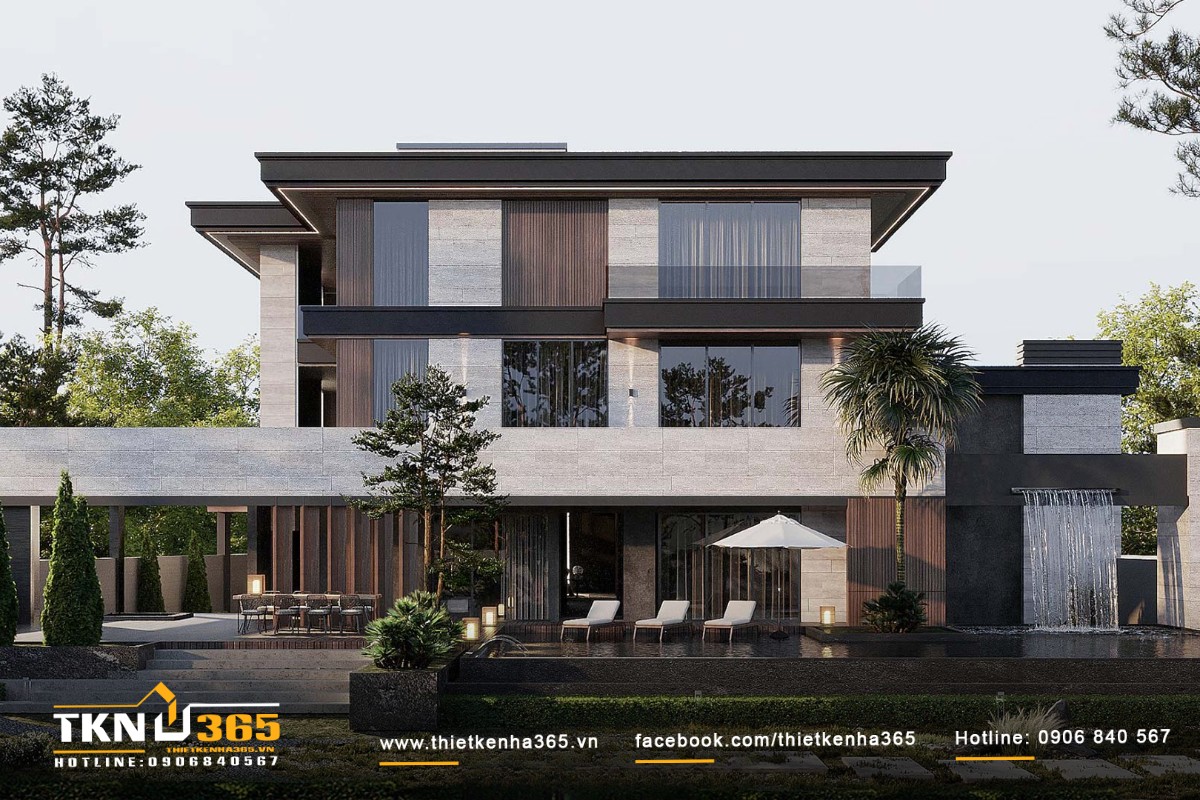 Mẫu biệt thự diện tích 500m2 hiện đại, đầy đủ công năng