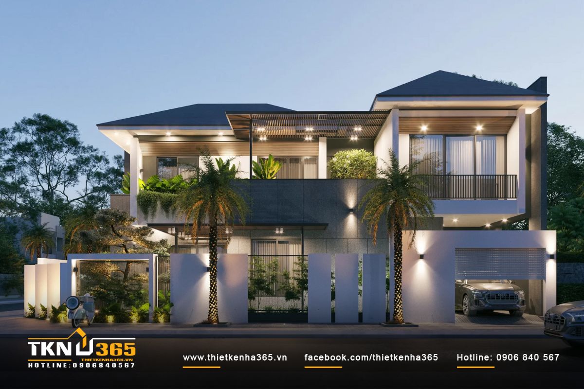 Biệt thự 6 phòng ngủ có gara để xe