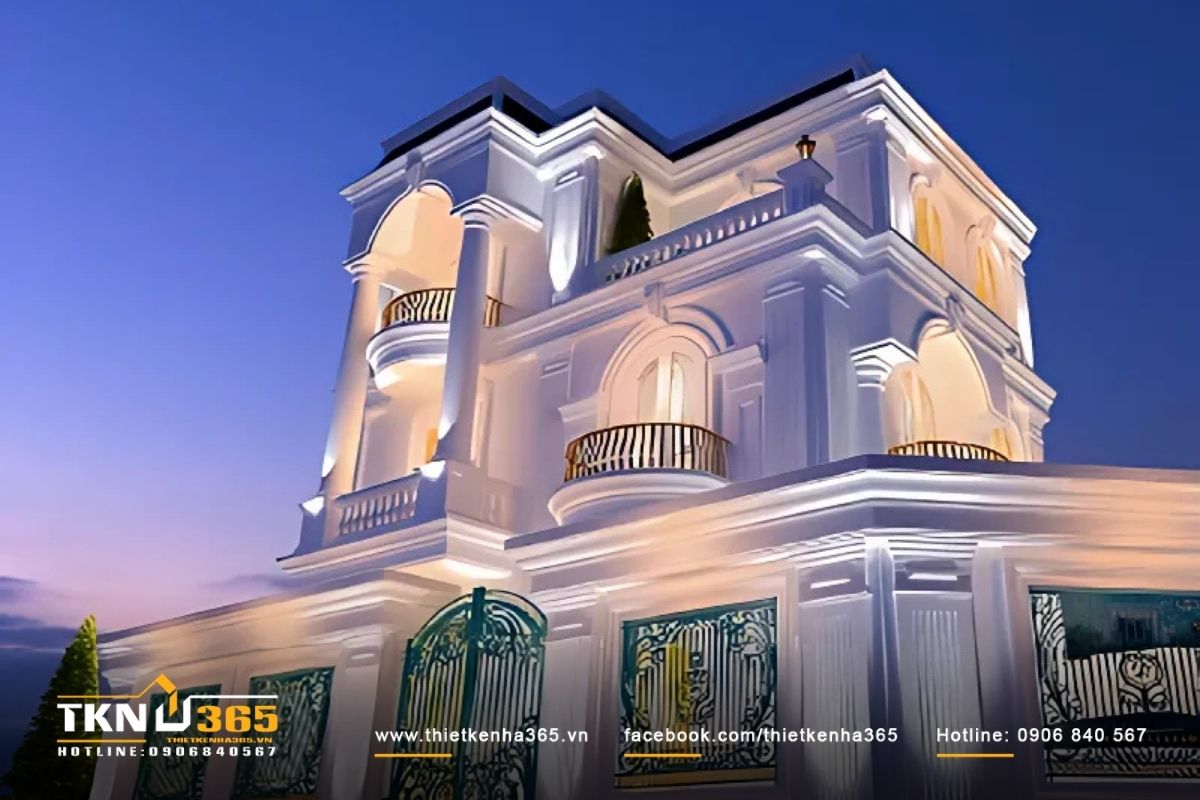 Dù từ bất kỳ góc nhìn nào, công trình 3 tầng vẫn tỏa ra vẻ đẹp cuốn hút