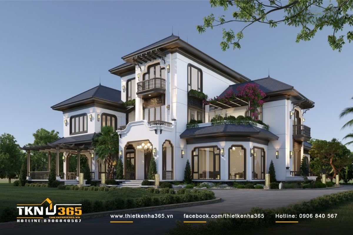 Sân vườn rộng rãi không chỉ là nơi thư giãn mà còn là điểm nhấn ấn tượng cho ngôi nhà