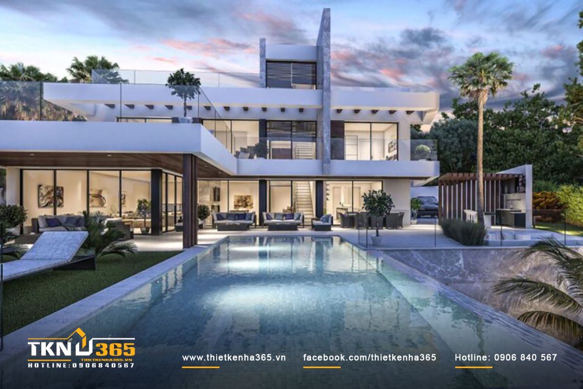 Biệt thự có hồ bơi vô cực là xu hướng được nhiều gia chủ yêu thích