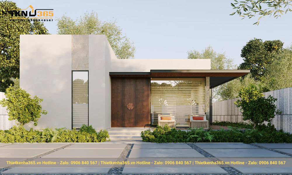 Thiết kế biệt thự nghỉ dưỡng 1 tầng hiện đại của chị Nga tại Đà Lạt