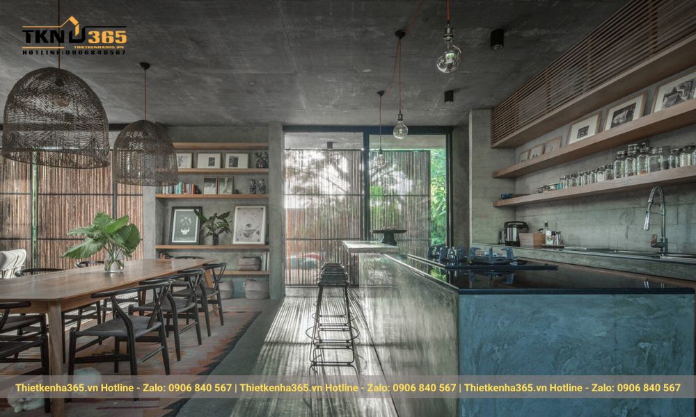 Ngôi biệt thự sử dụng tông màu xám đặc trưng tạo nên vẻ đẹp đẳng cấp, sang trọng