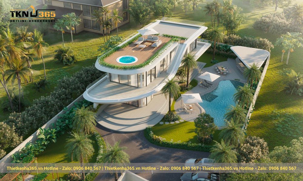 Thiết kế biệt thự nghỉ dưỡng hiện đại của anh Huy tại Cần Thơ