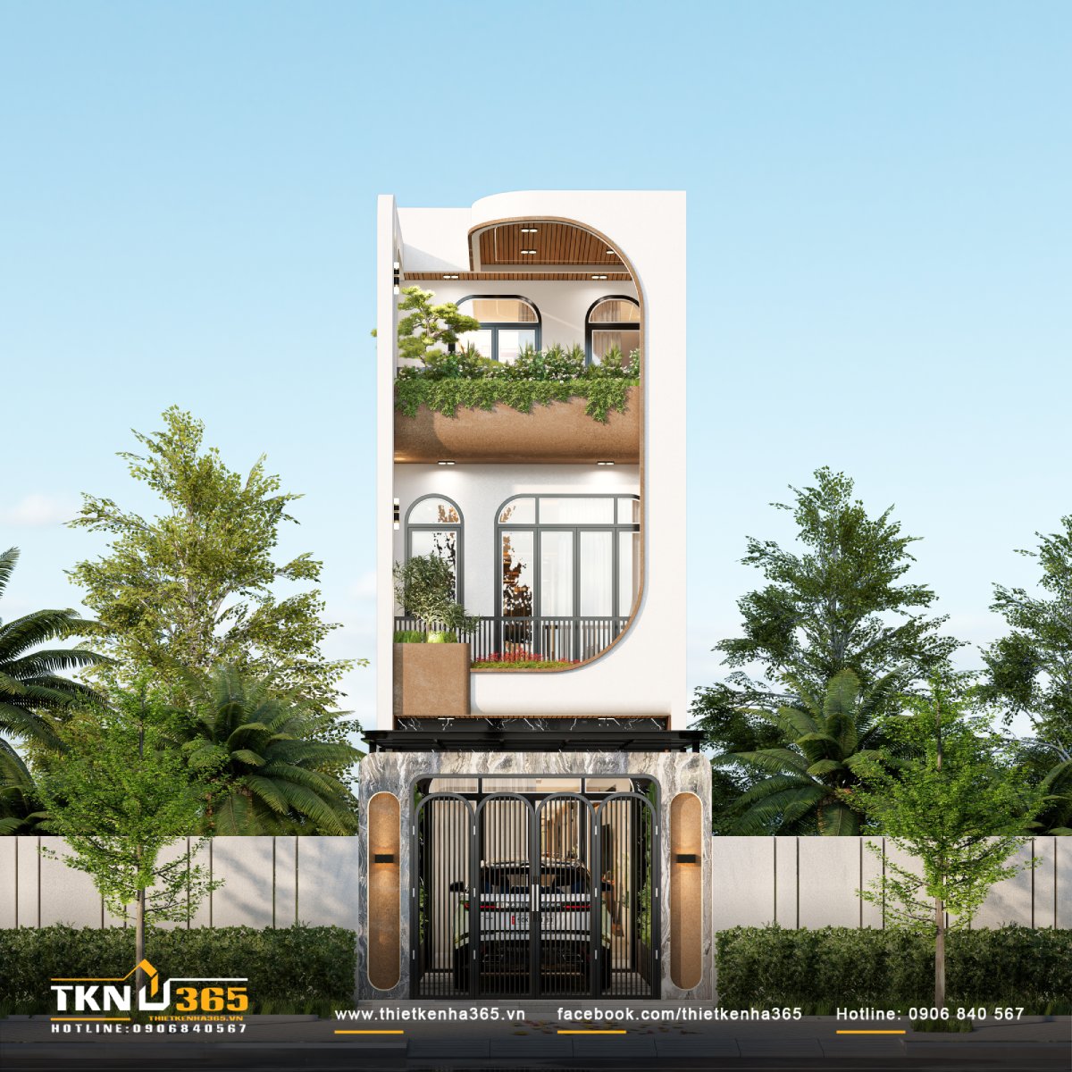 Thiết kế nhà phố 1 trệt 2 lầu 1